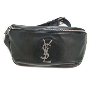 SAINT LAURENT Monogram Body Bag Waist Black Shoulder
